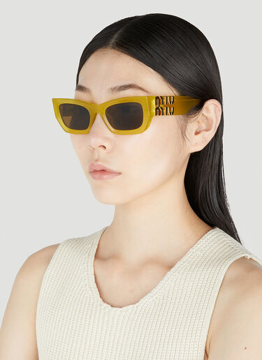 Miu Miu Glimpse Sunglasses Yellow lmu0253007