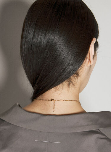 MM6 Maison Margiela 数字简约签名吊坠戒指项链 金色 mmm0255024