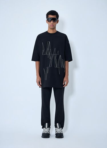 Moncler x Rick Owens Graphic Embroidered T-Shirt Black mcs0363019