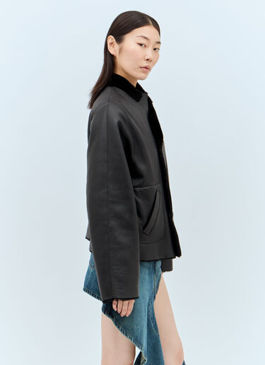 Marni 双面羊毛皮夹克  黑色 mni0257010