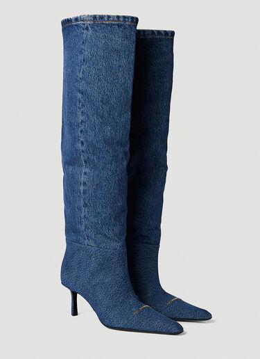 Alexander Wang Viola Slouch Denim Boots Blue awg0250039