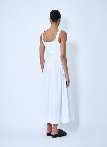 Sportmax Square Neck Sleeveless Dress White spx0264007