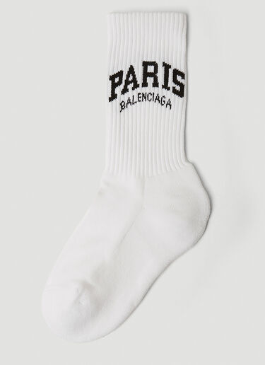 Balenciaga Paris Tennis Socks White bal0248035