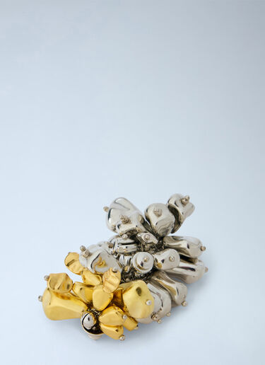 LN-CC® - Dries Van Noten: Sculptural Metal Earrings - Silver Dries Van Noten Sculptural Metal Earrings Silver dvn0265037