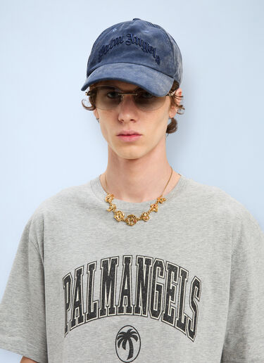 College Logo T-shirt Palm Angels College Logo T-shirt Grey pma0160015