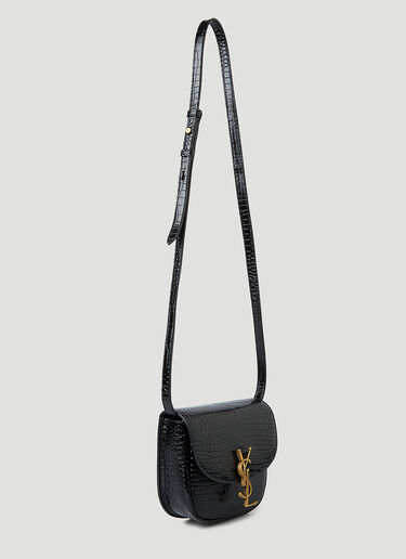 Saint Laurent カイア クロコ型押し スモールショルダーバッグ ブラック sla0245063