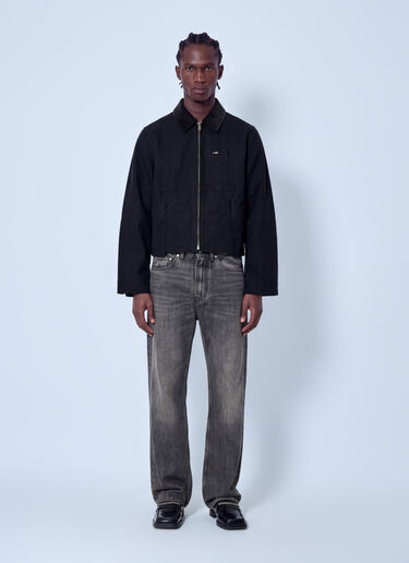 LN-CC® - VETEMENTS: Cut-Up Workwear Jacket - Black VETEMENTS Cut-Up Workwear Jacket Black vet0166001