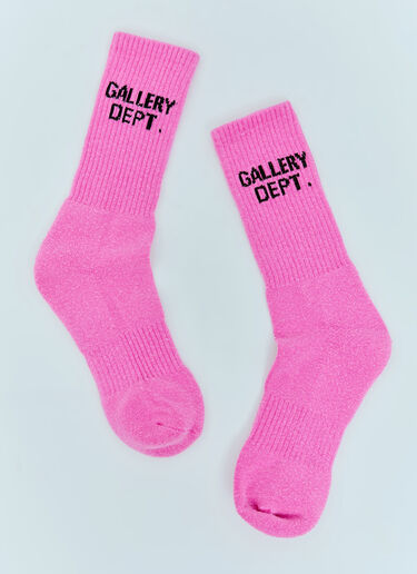 Gallery Dept. Clean Logo Jacquard Socks Pink gdp0152038