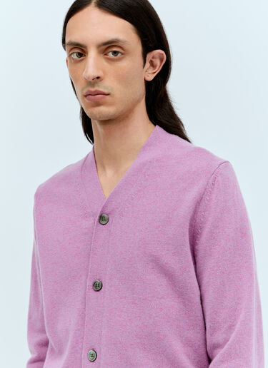 Comme Des Garçons PLAY Wool Knit Cardigan Purple cpl0356010