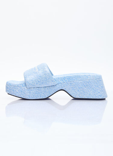 Alexander Wang Trompe L'oeil Denim Float Slides Blue awg0255045