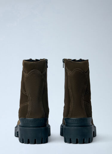 LN-CC® - Balenciaga: Combat Strike L20 Ankle Boots - Olive Balenciaga Combat Strike L20 Ankle Boots Olive bal0165030