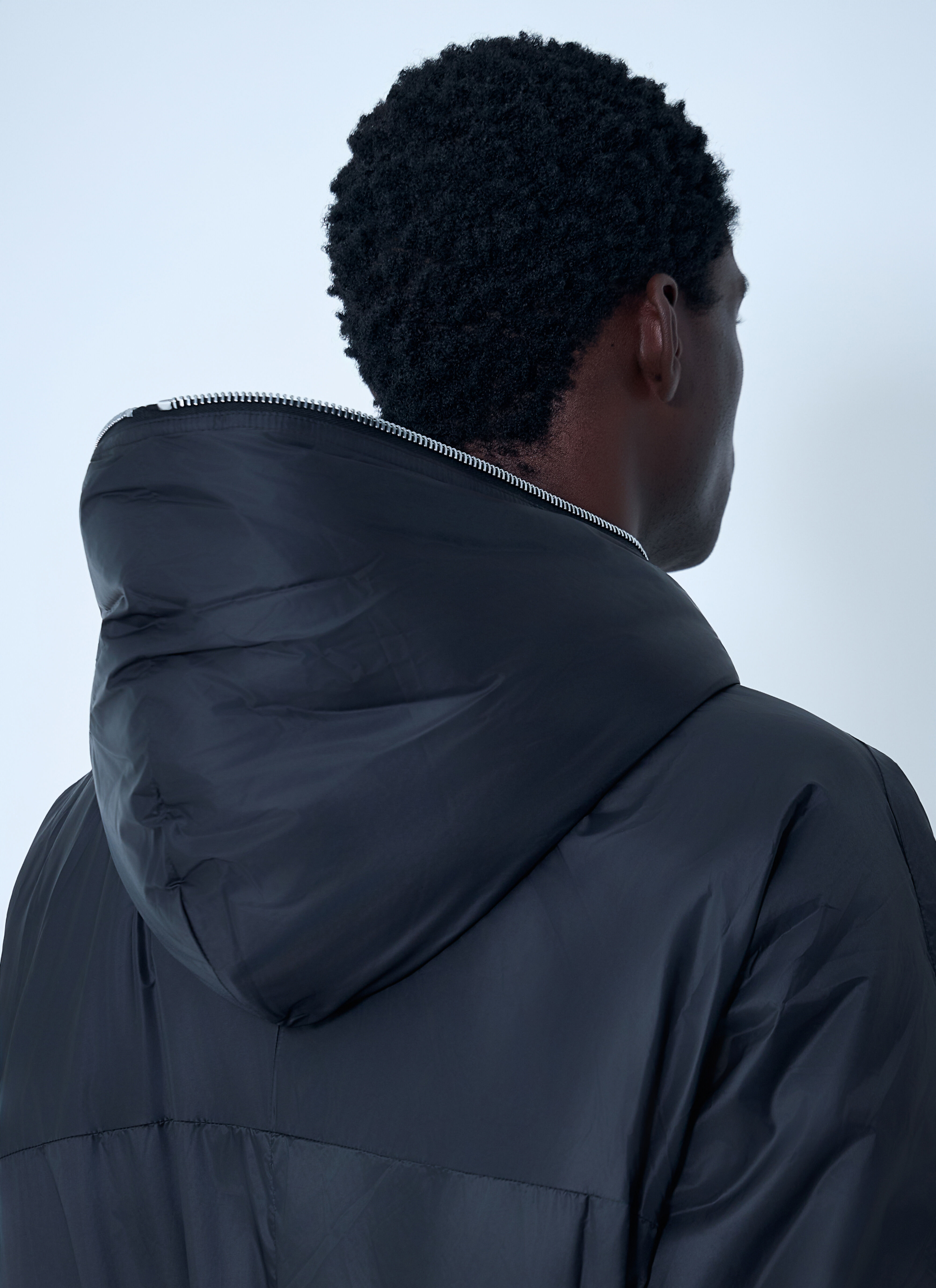Rick Owens DRKSHDW Men's' Sealed Winbreaker Jacket in Black | LN-CC®