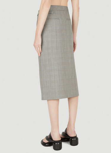 WARDROBE.NYC Release 05 Wrap Mid Length Skirt Grey war0246020