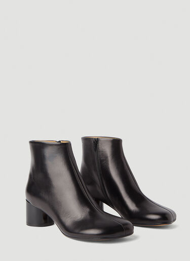 MM6 Maison Margiela Leather Ankle Boots Black mmm0245036