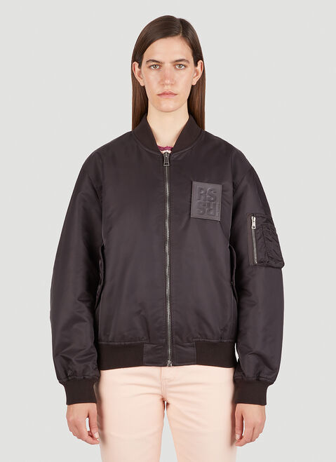 Raf Simons Logo Patch Bomber Jacket White raf0251003