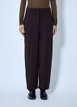 Max Mara Tailored Wool Pants Dark Brown max0266038