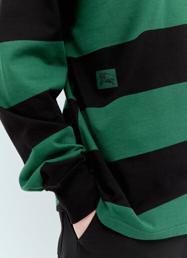 Burberry Striped Polo Shirt Green bur0155053