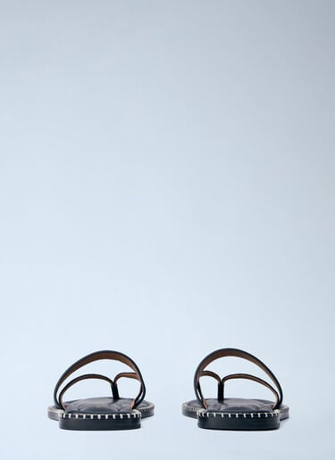Dries Van Noten Leather Thong Sandals Black dvn0163032