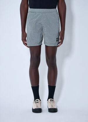 Stone Island Logo Patch Shorts Grey sto0164093