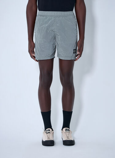 Stone Island Logo Patch Shorts Grey sto0164093