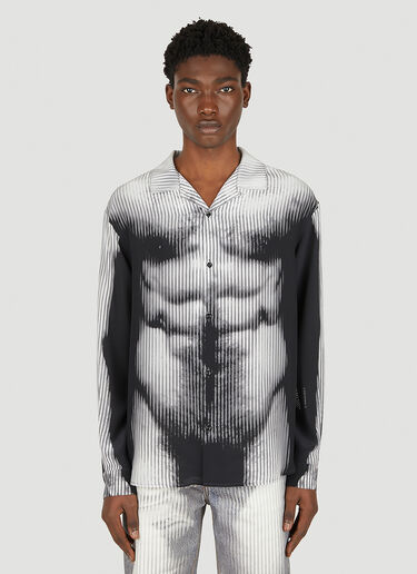 Y/Project x Jean Paul Gaultier Body Morph Pyjama Shirt Black ypg0350006