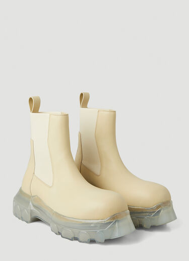 Rick Owens Beatle Bozo Tractor Boots Cream ric0147023