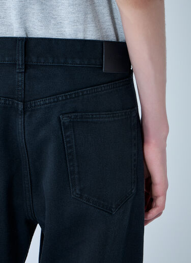 Saint Laurent Loose Straight Denim Pants Black sla0164001