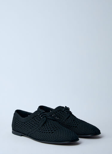 Dolce & Gabbana Woven Derby Shoes Black dol0160007