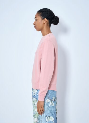 LN-CC® - Acne Studios: Fleece Sweatshirt With Logo - Pink Acne Studios Fleece Sweatshirt With Logo Pink acn0265071