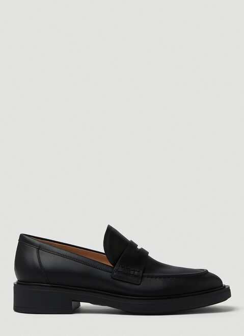 Gianvito Rossi Harris Penny Loafers Black gia0253007