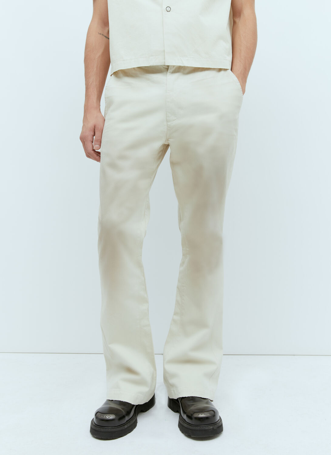 Shop Gallery Dept. La Chino Flare Pants In White