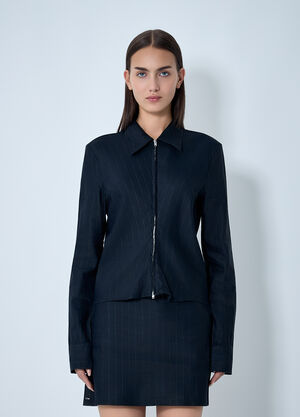 OUR LEGACY Slim Zip Shirt Black our0262002