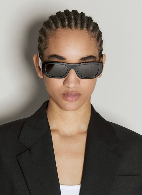 Balenciaga Rectangular Frame Sunglasses Black bcs0255002