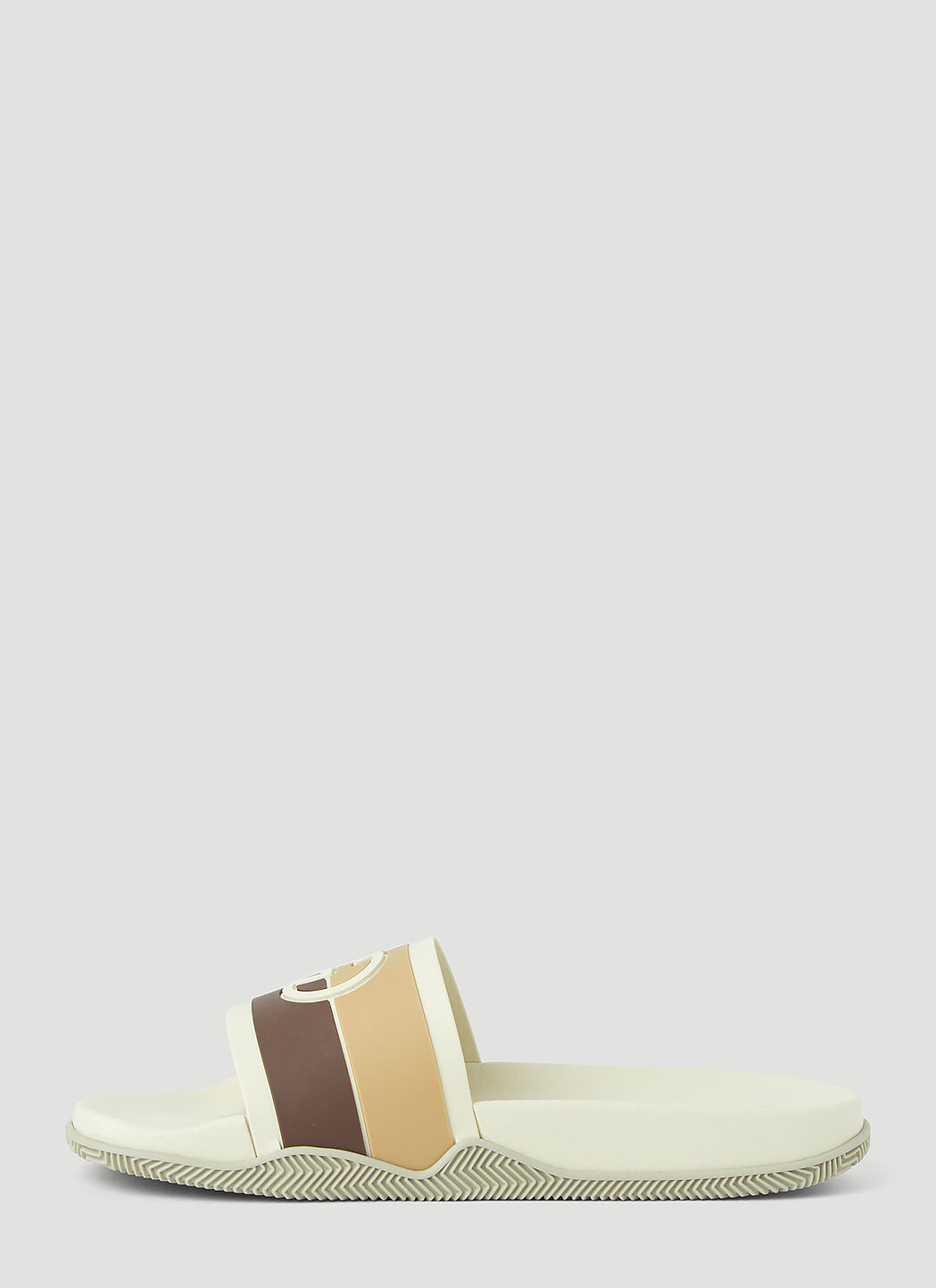 Gucci Interlocking G Slides in Beige LN CC