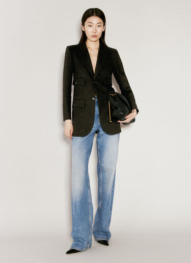 Saint Laurent Crepe Blazer Black sla0255010