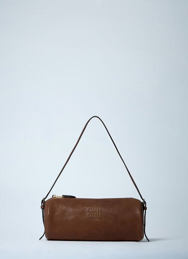 Miu Miu Leather Aviator Handbag Brown miu0261025