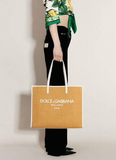 Dolce & Gabbana 라지 로고 토트백 브라운 dol0255038