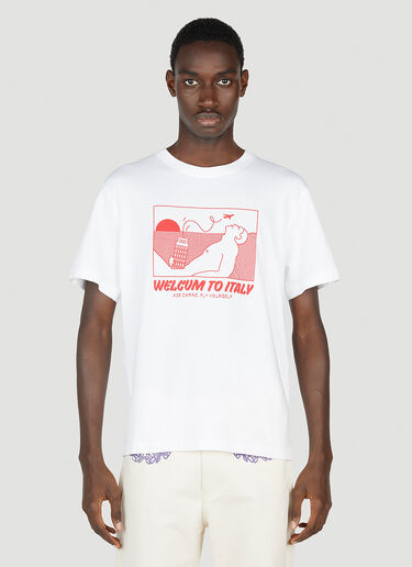 Carne Bollente Welcum to Italy T-Shirt White cbn0352014
