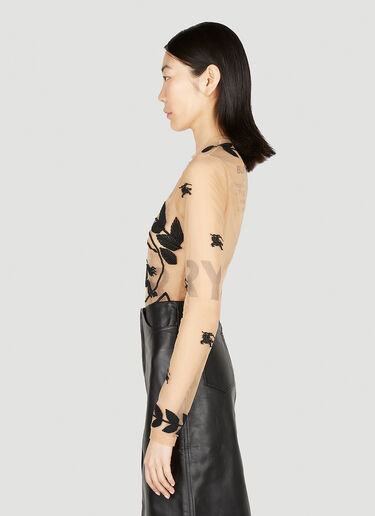 Burberry Equestrian Knight Embroidered Bodysuit Beige bur0251023