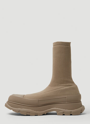 Alexander McQueen Tread Slick Sock Boots Beige amq0149037