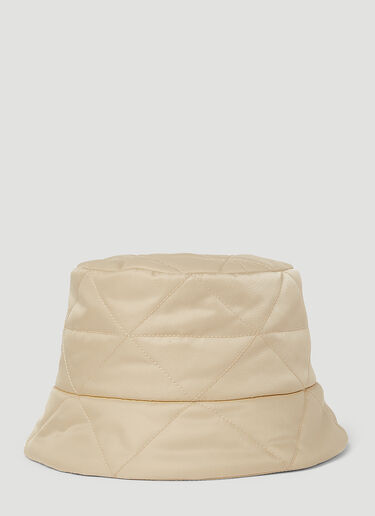 Prada Quilted Logo Bucket Hat Beige pra0254037