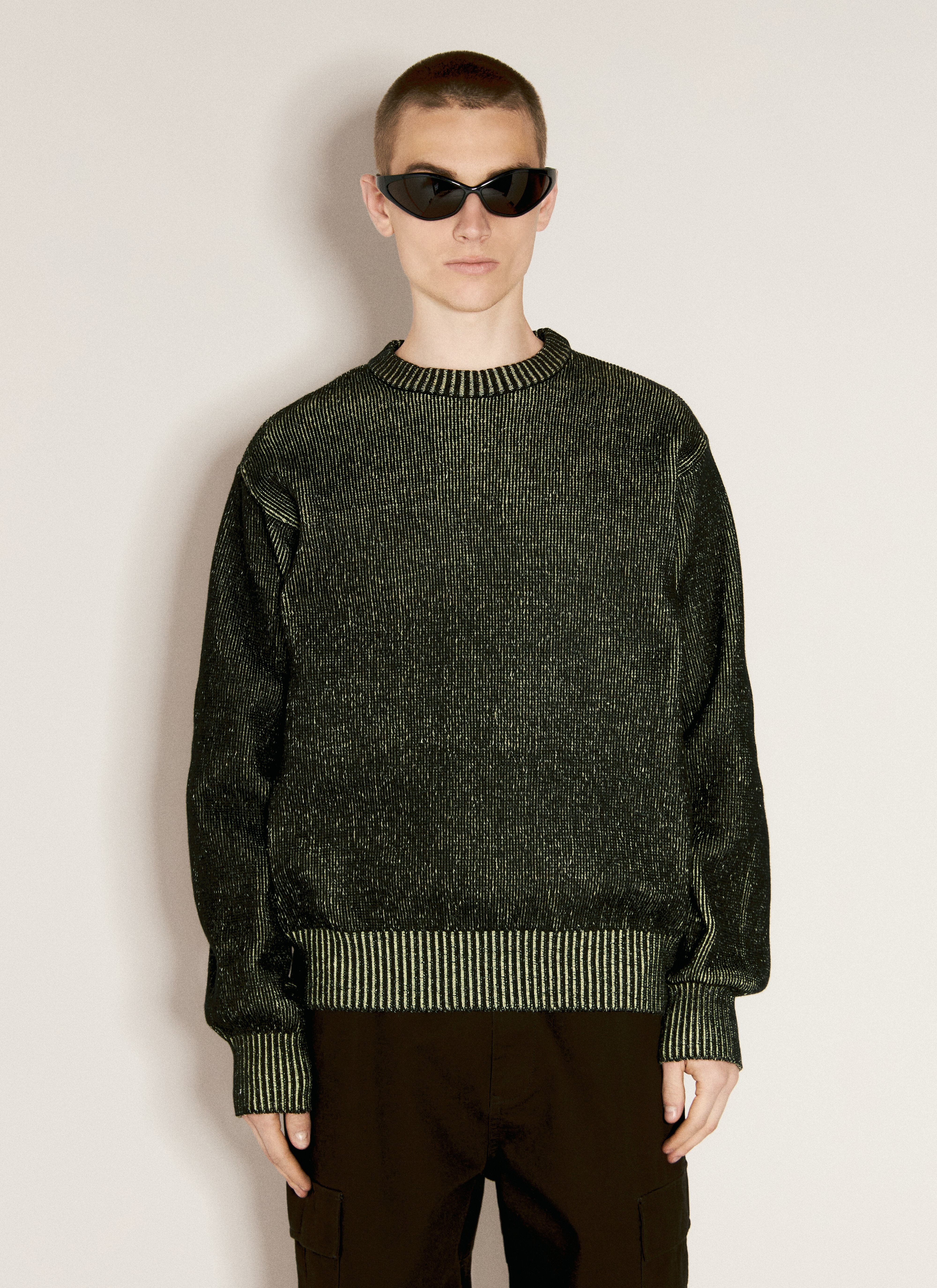 GR10K Men's' Aimless Compact Knit Sweater in Green | LN-CC®