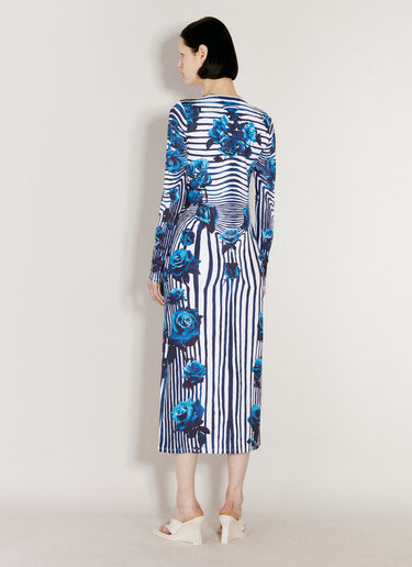 Jean Paul Gaultier Flower Body Morphing Dress Blue jpg0256013
