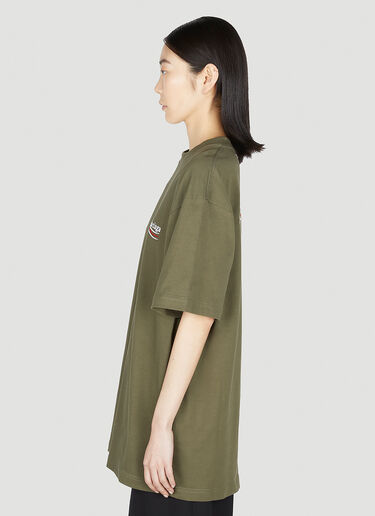 Balenciaga Logo Print T-Shirt Green bal0251030