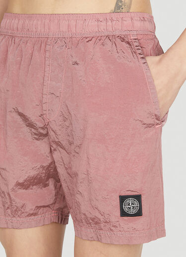 Stone Island Compass Patch Swim Shorts Pink sto0152045