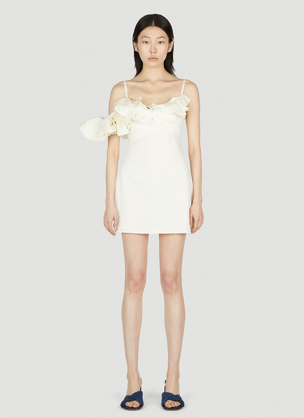 Jacquemus white mini dress 2025