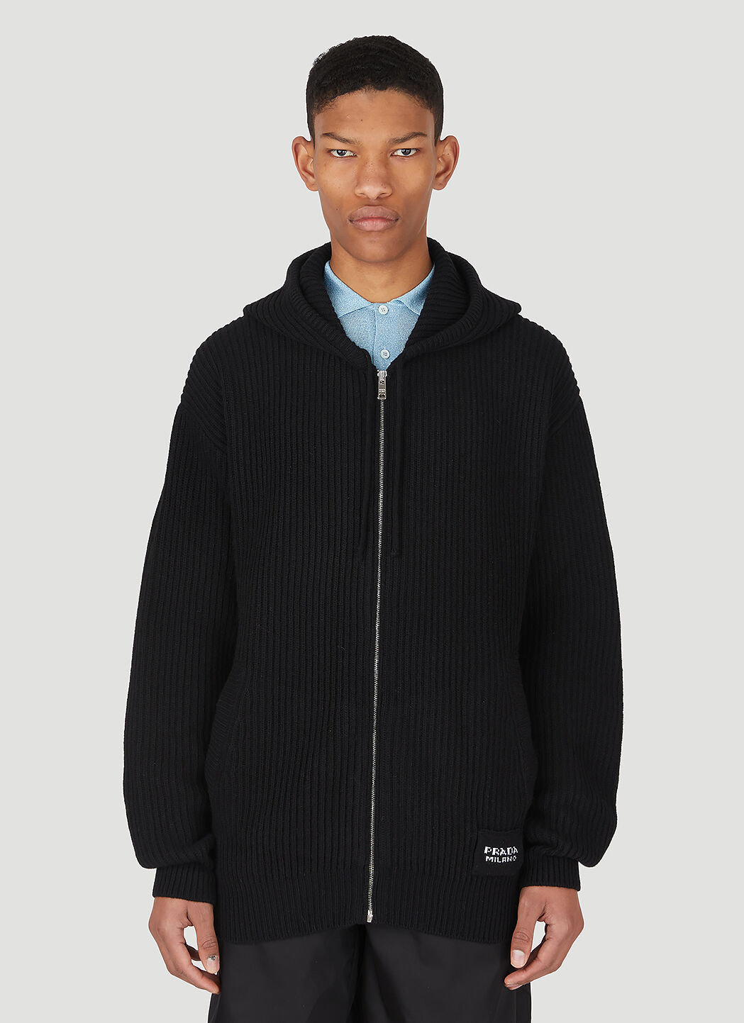 Prada zip up sweater hot sale