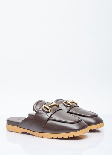 马衔扣穆勒鞋  Gucci 马衔扣穆勒鞋  棕色 guc0155074