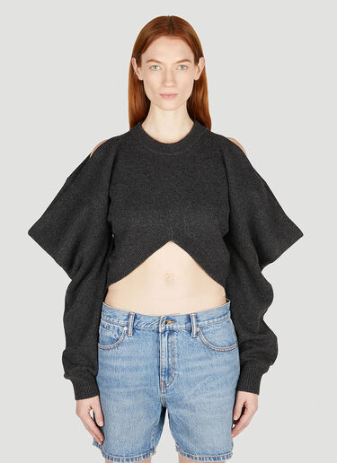 Alexander Wang Inverted Cropped Sweater Black awg0251005