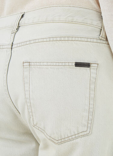 Saint Laurent Straight-Leg Jeans Grey sla0143014